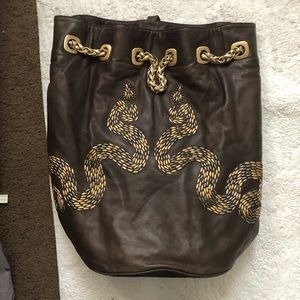 thomas wylde snake brown backpack/bag